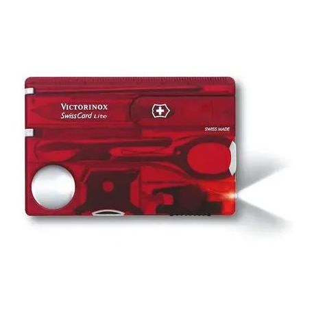 Victorinox SwissCard Lite transp.rood 13 functions